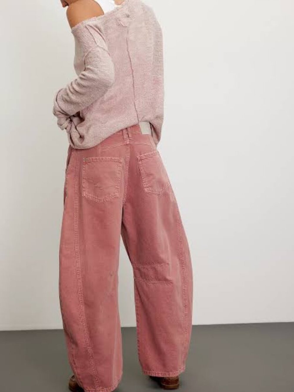 We The FREE PEOPLE Sunsetter GOOD LUCK Wide Leg BARREL Jeans size 28